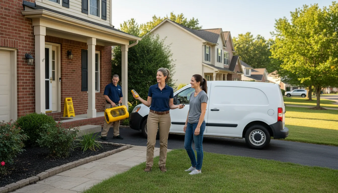 Residential water damage restoration in Whaleyville, MD